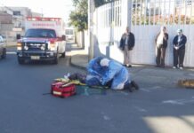 Mujer ciclista herida en accidente de tránsito