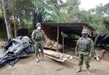 Militares destruyeron campamento de minería ilegal en Ponce Enríquez