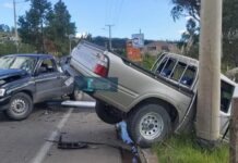 Dos heridos deja violento choque en la Cuenca-Girón-Pasaje