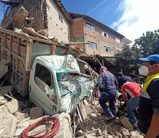 Un camión se estrelló contra dos viviendas en el cantón Oña